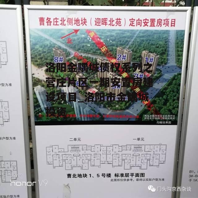 洛阳金隅城债权系列之营庄片区一期安置房建设项目_洛阳市金隅城投资