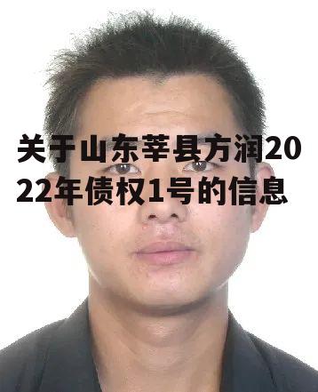 关于山东莘县方润2022年债权1号的信息