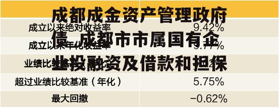 成都成金资产管理政府债_成都市市属国有企业投融资及借款和担保