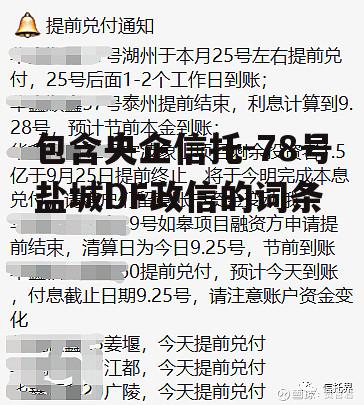 包含央企信托-78号盐城DF政信的词条