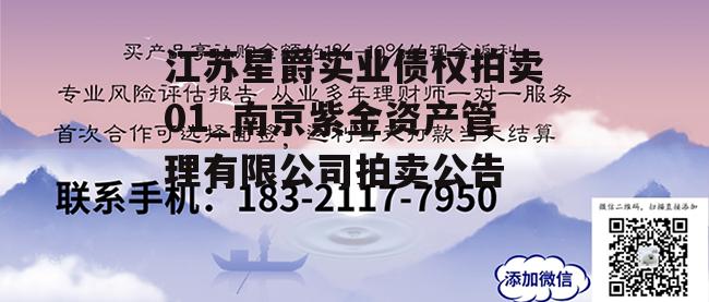 江苏星爵实业债权拍卖01_南京紫金资产管理有限公司拍卖公告