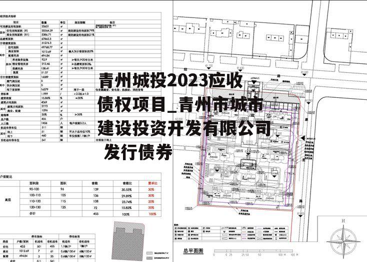 青州城投2023应收债权项目_青州市城市建设投资开发有限公司 发行债券