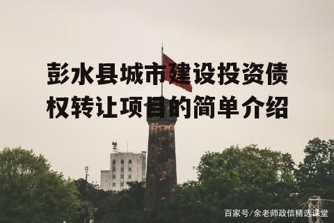 彭水县城市建设投资债权转让项目的简单介绍