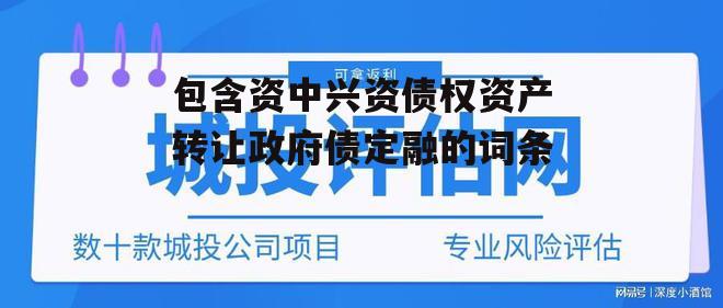 包含资中兴资债权资产转让政府债定融的词条