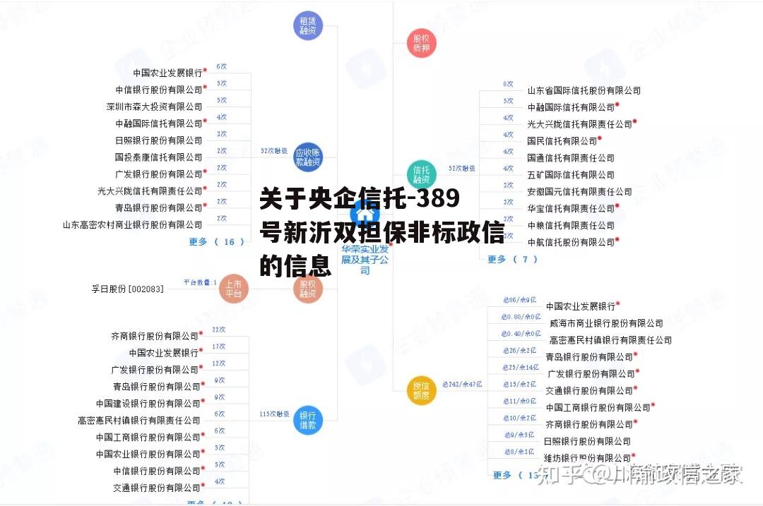 关于央企信托-389号新沂双担保非标政信的信息