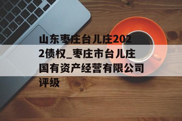 山东枣庄台儿庄2022债权_枣庄市台儿庄国有资产经营有限公司评级