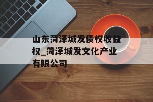 山东菏泽城发债权收益权_菏泽城发文化产业有限公司