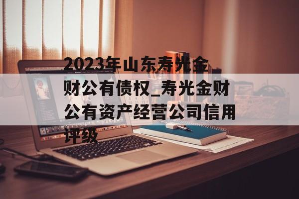 2023年山东寿光金财公有债权_寿光金财公有资产经营公司信用评级