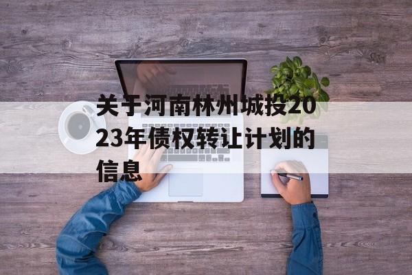 关于河南林州城投2023年债权转让计划的信息