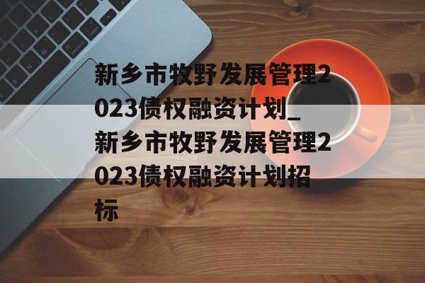 新乡市牧野发展管理2023债权融资计划_新乡市牧野发展管理2023债权融资计划招标