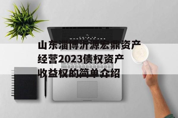 山东淄博沂源宏鼎资产经营2023债权资产收益权的简单介绍