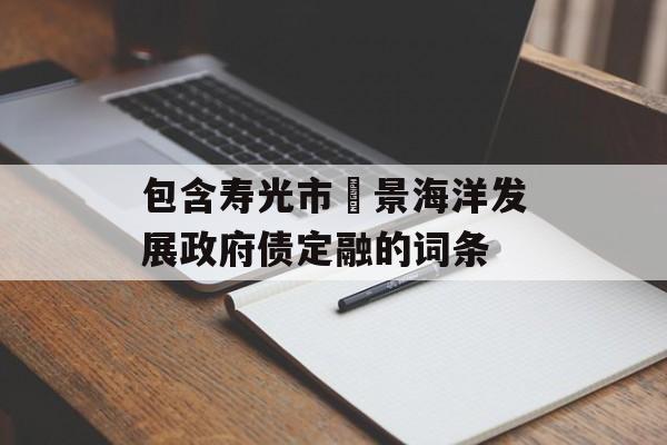 包含寿光市昇景海洋发展政府债定融的词条