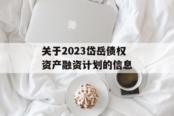 关于2023岱岳债权资产融资计划的信息