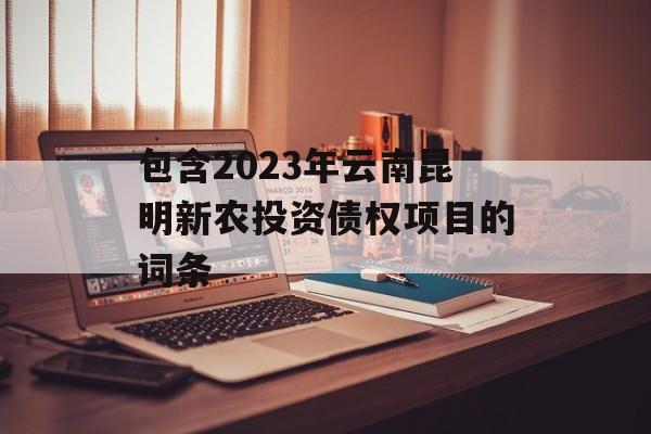 包含2023年云南昆明新农投资债权项目的词条