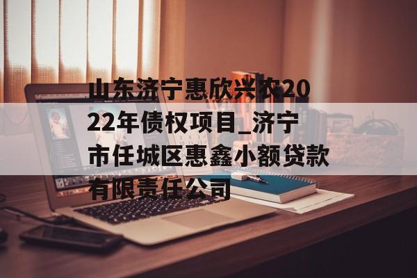 山东济宁惠欣兴农2022年债权项目_济宁市任城区惠鑫小额贷款有限责任公司