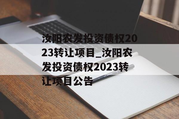 汝阳农发投资债权2023转让项目_汝阳农发投资债权2023转让项目公告