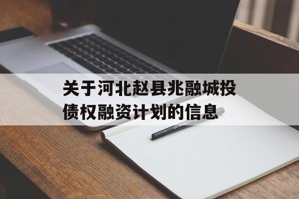 关于河北赵县兆融城投债权融资计划的信息