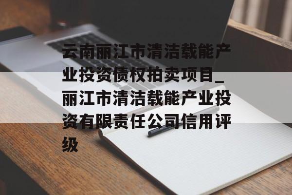 云南丽江市清洁载能产业投资债权拍卖项目_丽江市清洁载能产业投资有限责任公司信用评级