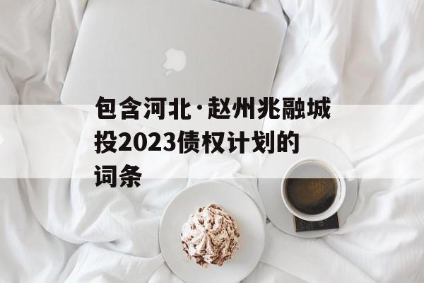 包含河北·赵州兆融城投2023债权计划的词条