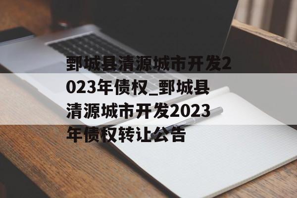 鄄城县清源城市开发2023年债权_鄄城县清源城市开发2023年债权转让公告