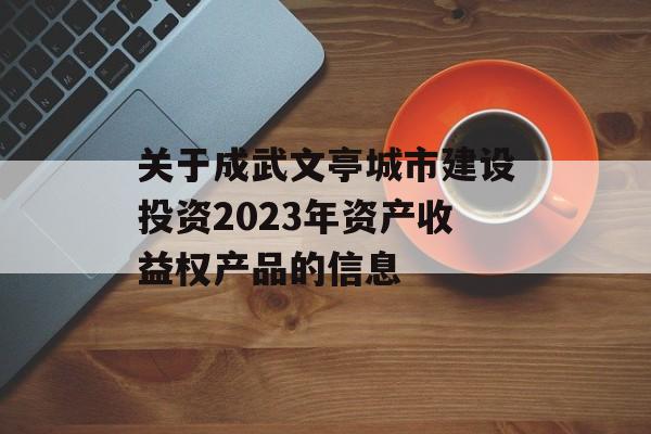 关于成武文亭城市建设投资2023年资产收益权产品的信息