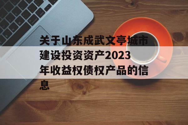 关于山东成武文亭城市建设投资资产2023年收益权债权产品的信息