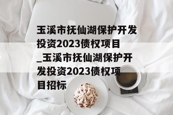 玉溪市抚仙湖保护开发投资2023债权项目_玉溪市抚仙湖保护开发投资2023债权项目招标