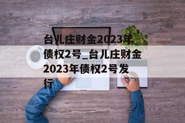 台儿庄财金2023年债权2号_台儿庄财金2023年债权2号发行