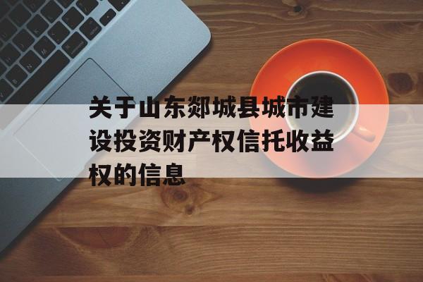 关于山东郯城县城市建设投资财产权信托收益权的信息