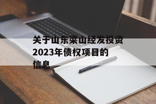 关于山东梁山经发投资2023年债权项目的信息