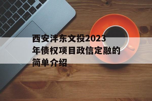 西安沣东文投2023年债权项目政信定融的简单介绍