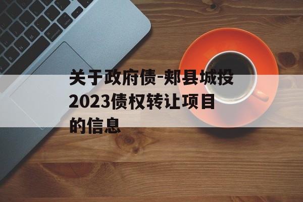 关于政府债-郏县城投2023债权转让项目的信息