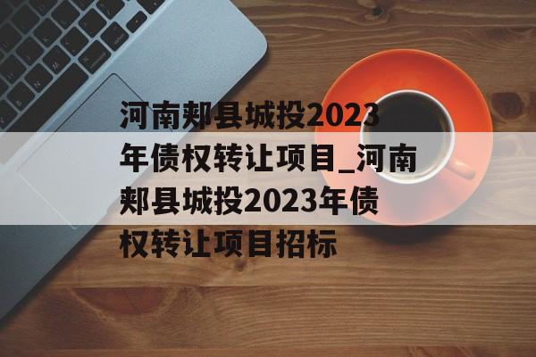 河南郏县城投2023年债权转让项目_河南郏县城投2023年债权转让项目招标