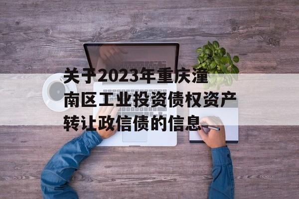 关于2023年重庆潼南区工业投资债权资产转让政信债的信息