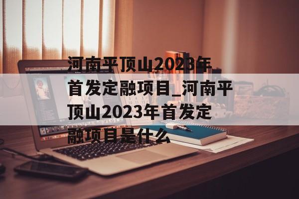 河南平顶山2023年首发定融项目_河南平顶山2023年首发定融项目是什么