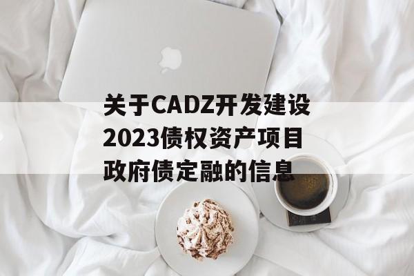 关于CADZ开发建设2023债权资产项目政府债定融的信息