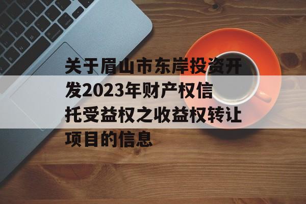 关于眉山市东岸投资开发2023年财产权信托受益权之收益权转让项目的信息