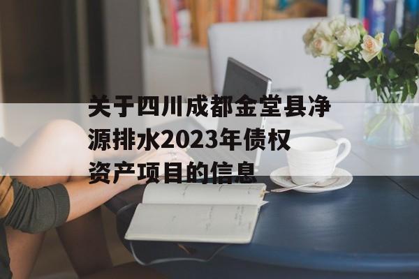 关于四川成都金堂县净源排水2023年债权资产项目的信息