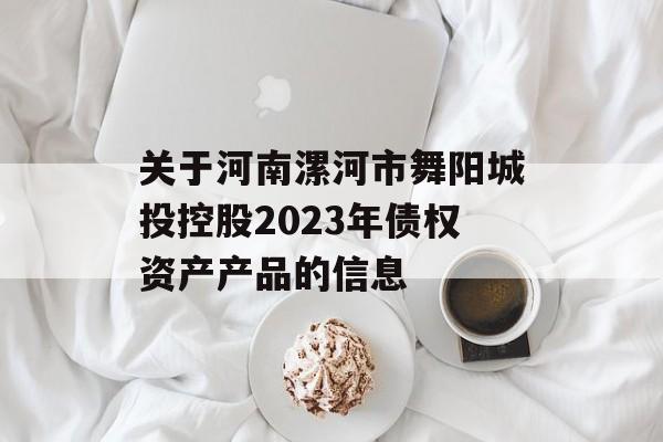 关于河南漯河市舞阳城投控股2023年债权资产产品的信息