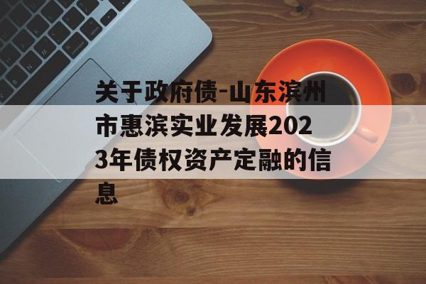 关于政府债-山东滨州市惠滨实业发展2023年债权资产定融的信息