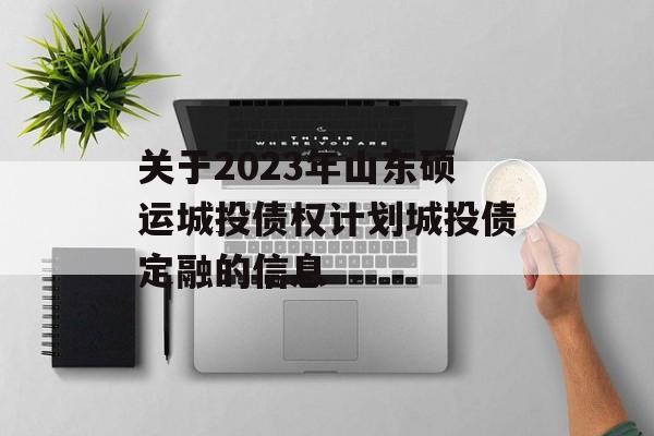 关于2023年山东硕运城投债权计划城投债定融的信息