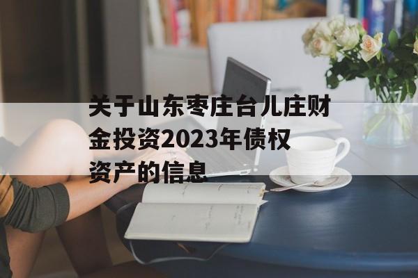 关于山东枣庄台儿庄财金投资2023年债权资产的信息