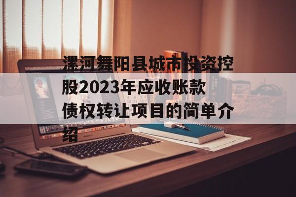 漯河舞阳县城市投资控股2023年应收账款债权转让项目的简单介绍