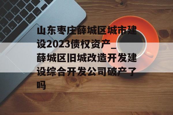 山东枣庄薛城区城市建设2023债权资产_薛城区旧城改造开发建设综合开发公司破产了吗