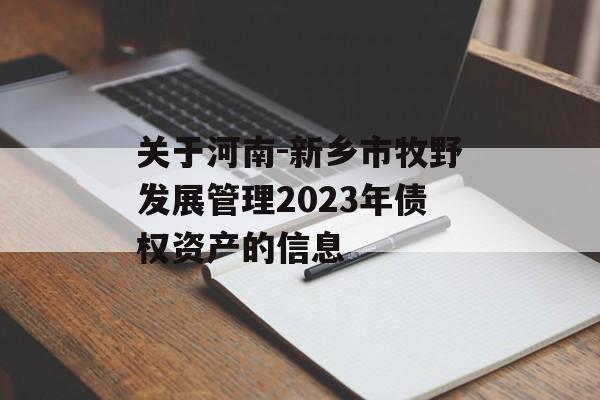 关于河南-新乡市牧野发展管理2023年债权资产的信息